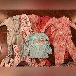 Cozy Kids Pajama Set of 5- Blue and Pink 12-2t